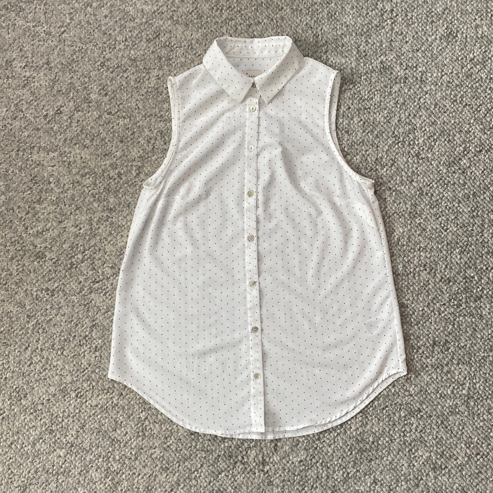 Polka Dot Sleeveless Button Down Shirt | A New Day